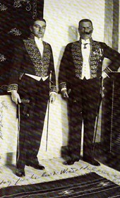 MSG036: Durrës: Carl Buchberger (1887-1974) [l.] and Captain Fortunato Castoldi (1876-1961) [r.], spring of 1914 (Marquis di San Giuliano Photo Collection).