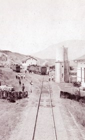 Mitrovica, Kosovo. Mitrovica Railway Station, before 1901. Sultan Abdul Hamid Photo Collection, Istanbul University Library, No. 90635-17