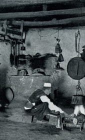 HAB24: “Making coffee in Gjonëm” (Photo: Hugo Bernatzik, 1929).