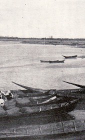 AD013: "The Bojana/Buna River emerging from Lake Shkodra" (Photo: Alexandre Degrand, 1890s).