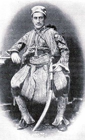 AD170: "Preng Bibë Doda" (1858-1919), the prince of Mirdita (Photo: Alexandre Degrand, 1890s).