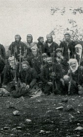 Grothe1912.054: Albanian Highland fighters with the Montenegrin Army (Photo: Hugo Grothe, 1912).