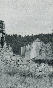 Jäckh167: “A kulla [fortified stone tower] blown up and destroyed” (Photo: Ernst Jäckh, ca. 1910).