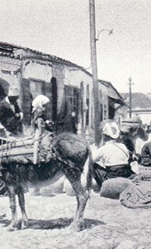 FW033C: “Farmers at the weekly market in the bazaar quarter of Tirana” (Photo: Friedrich Wallisch, 1931).